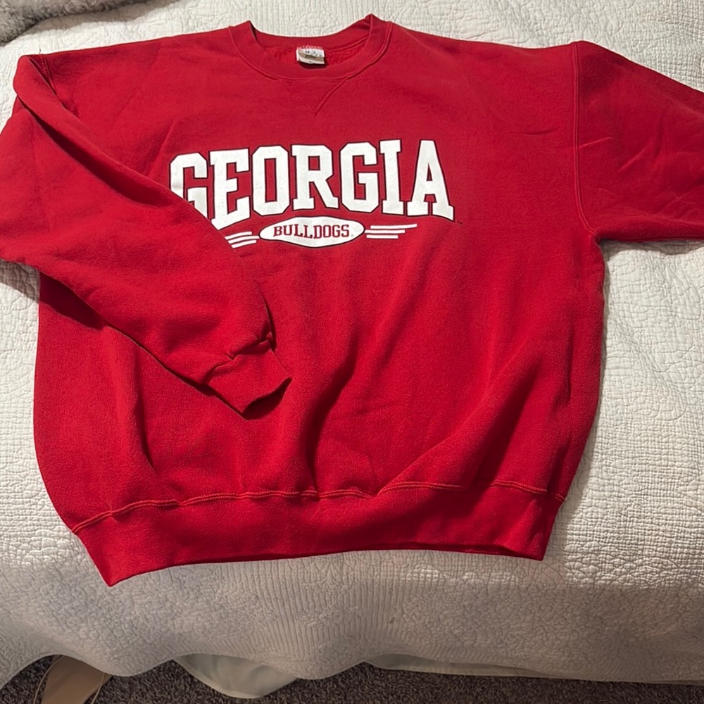 Georgia Bulldogs Red Crewneck Sweatshirt